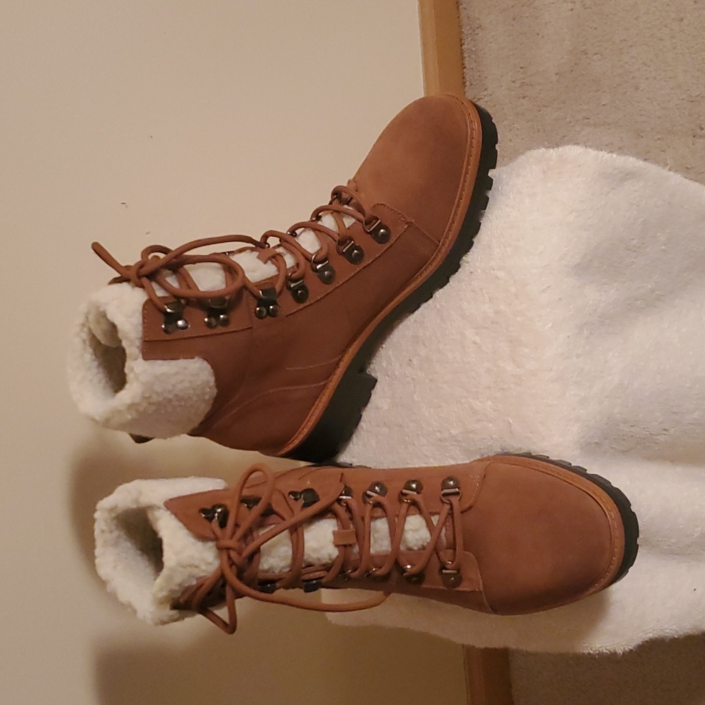 Marc Fisher Suede, and Faux Fur Boots
